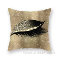 Custom gold stamping eyelash cushion cover